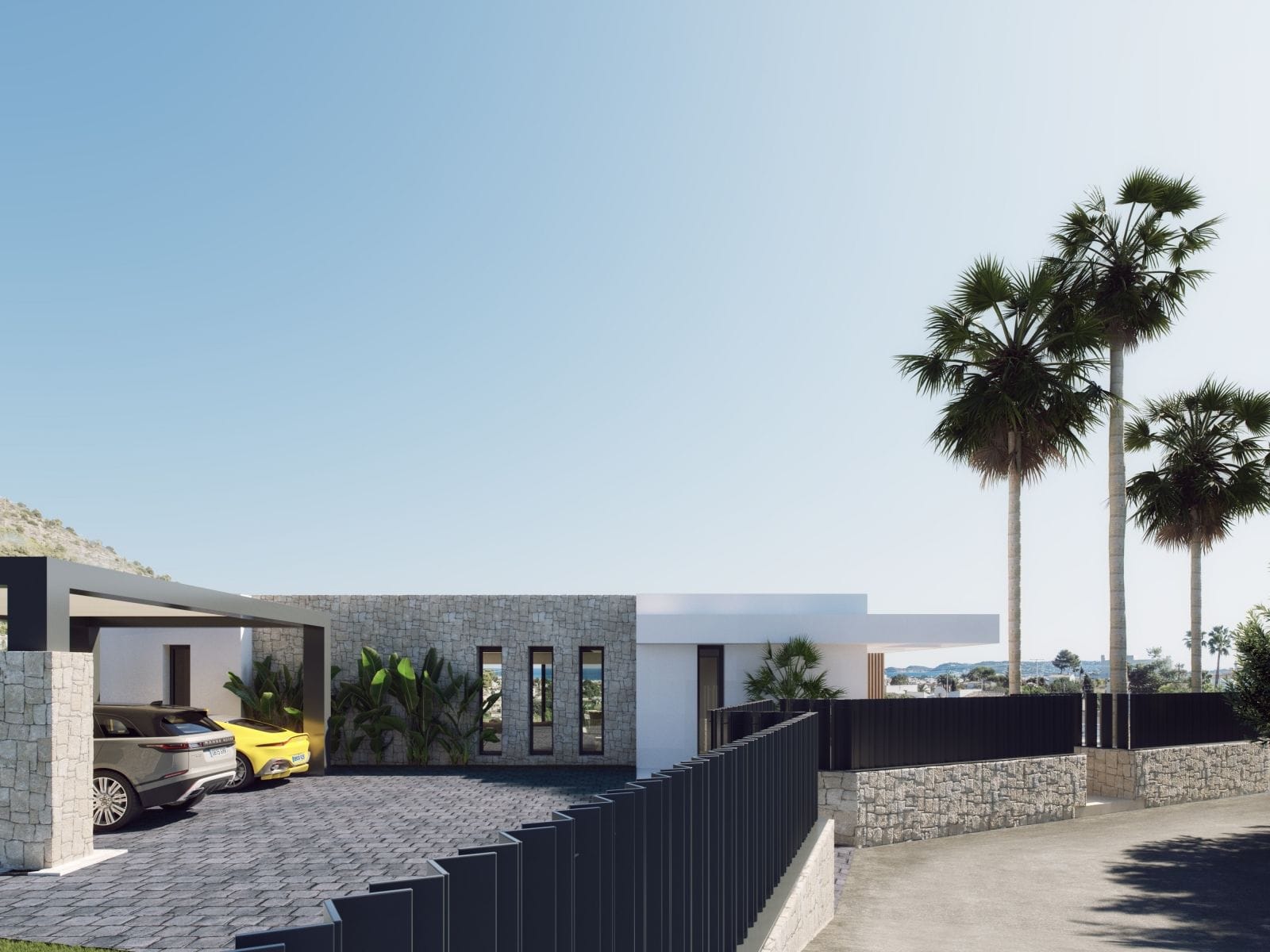 Proyecto de villa moderna con vistas al mar en lugar idílico