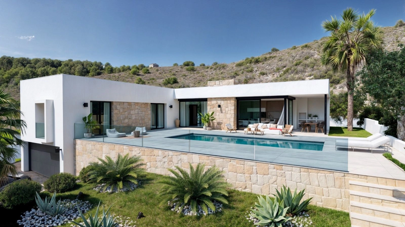 Obra nueva en Benitachell, de estilo moderno y minimalista