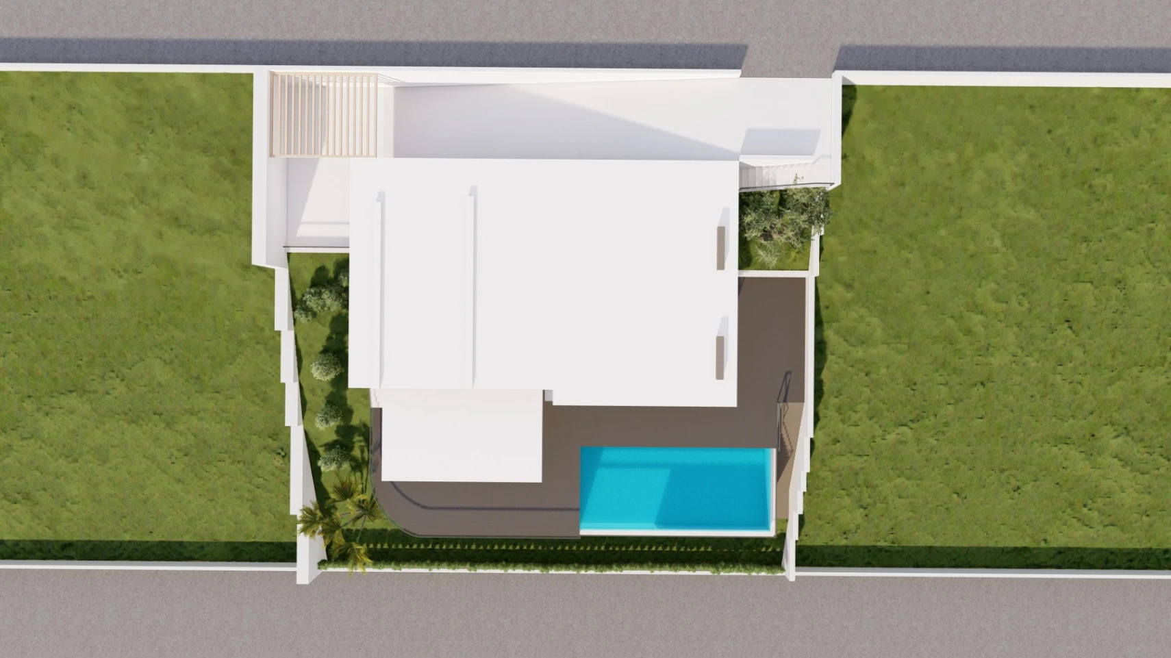 Proyecto de obra nueva de villa moderna con vistas al mar y a la montaña en Cumbre del Sol