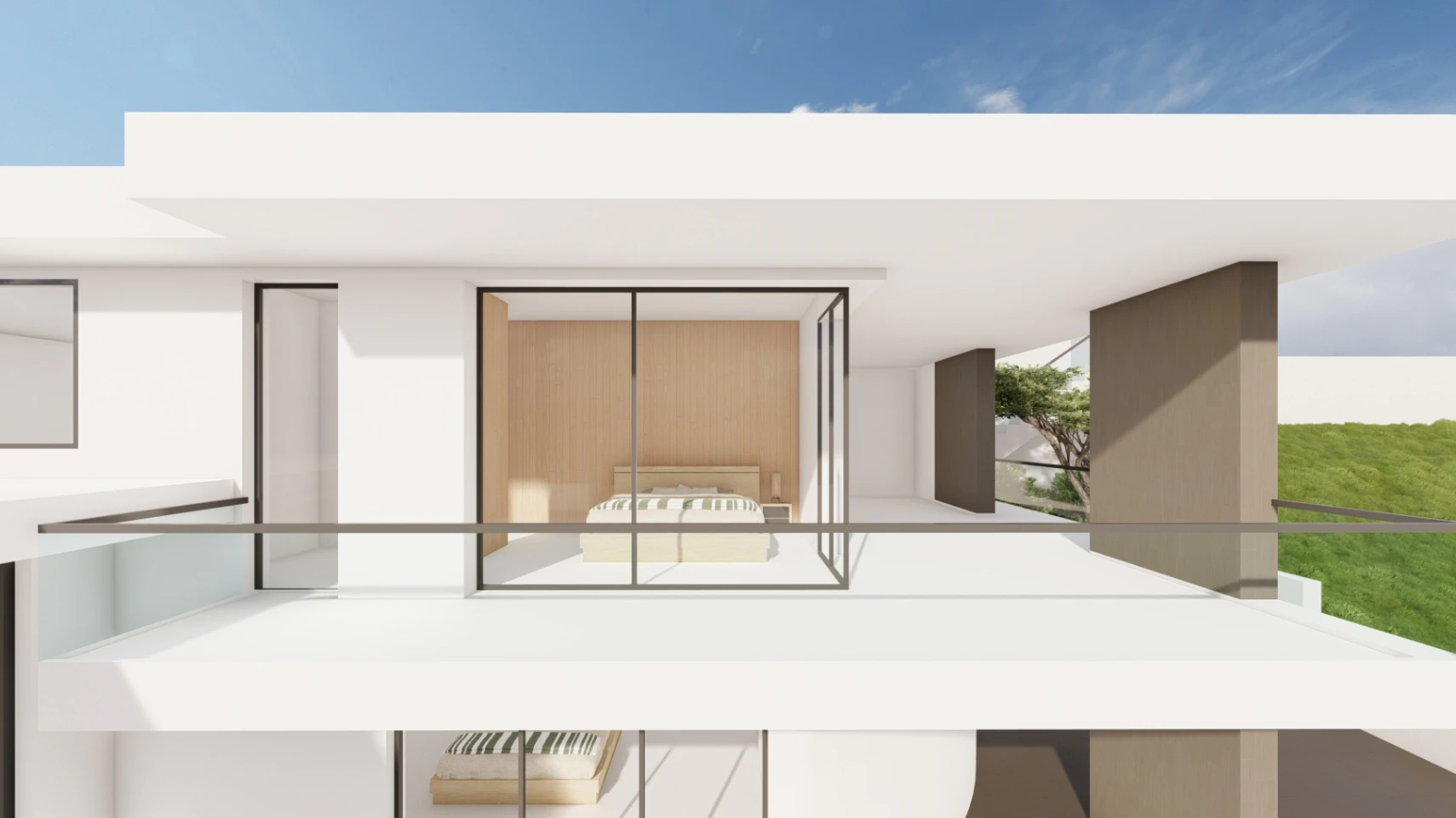 Proyecto de obra nueva de villa moderna con vistas al mar y a la montaña en Cumbre del Sol