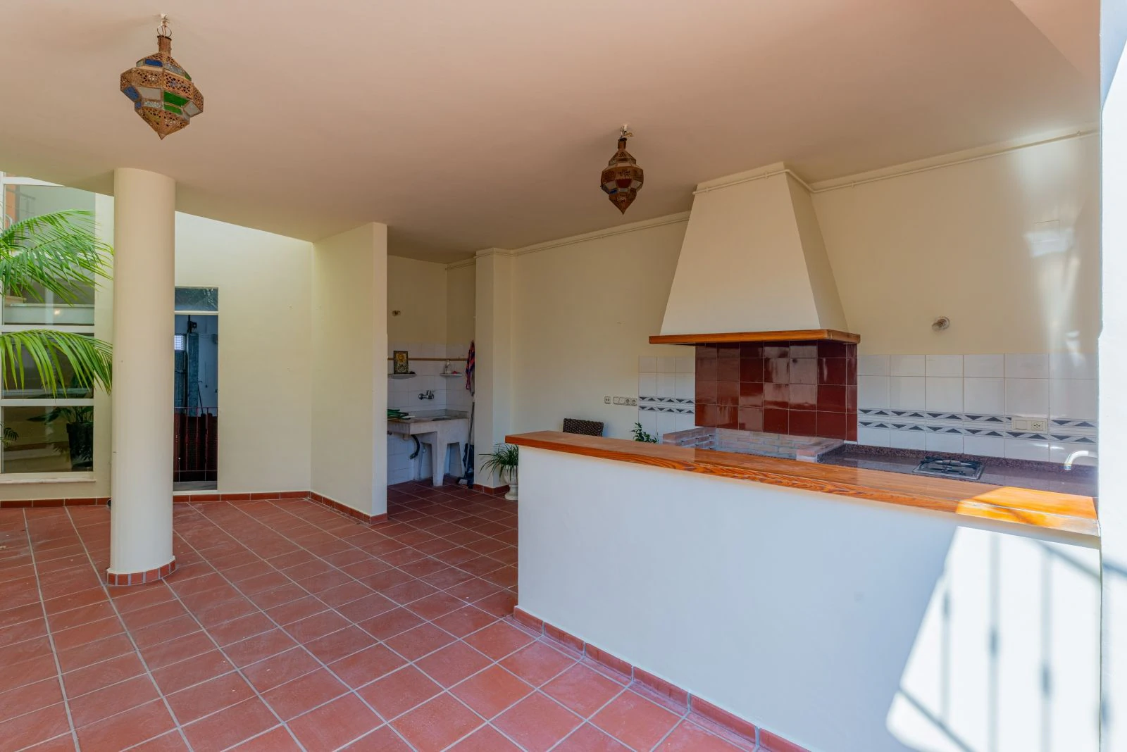 Spectacular village house with a large patio, barbecue, and garage.