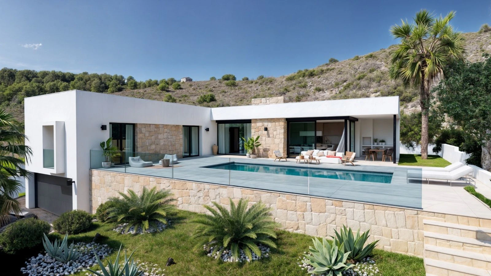 Obra nueva en Benitachell, de estilo moderno y minimalista