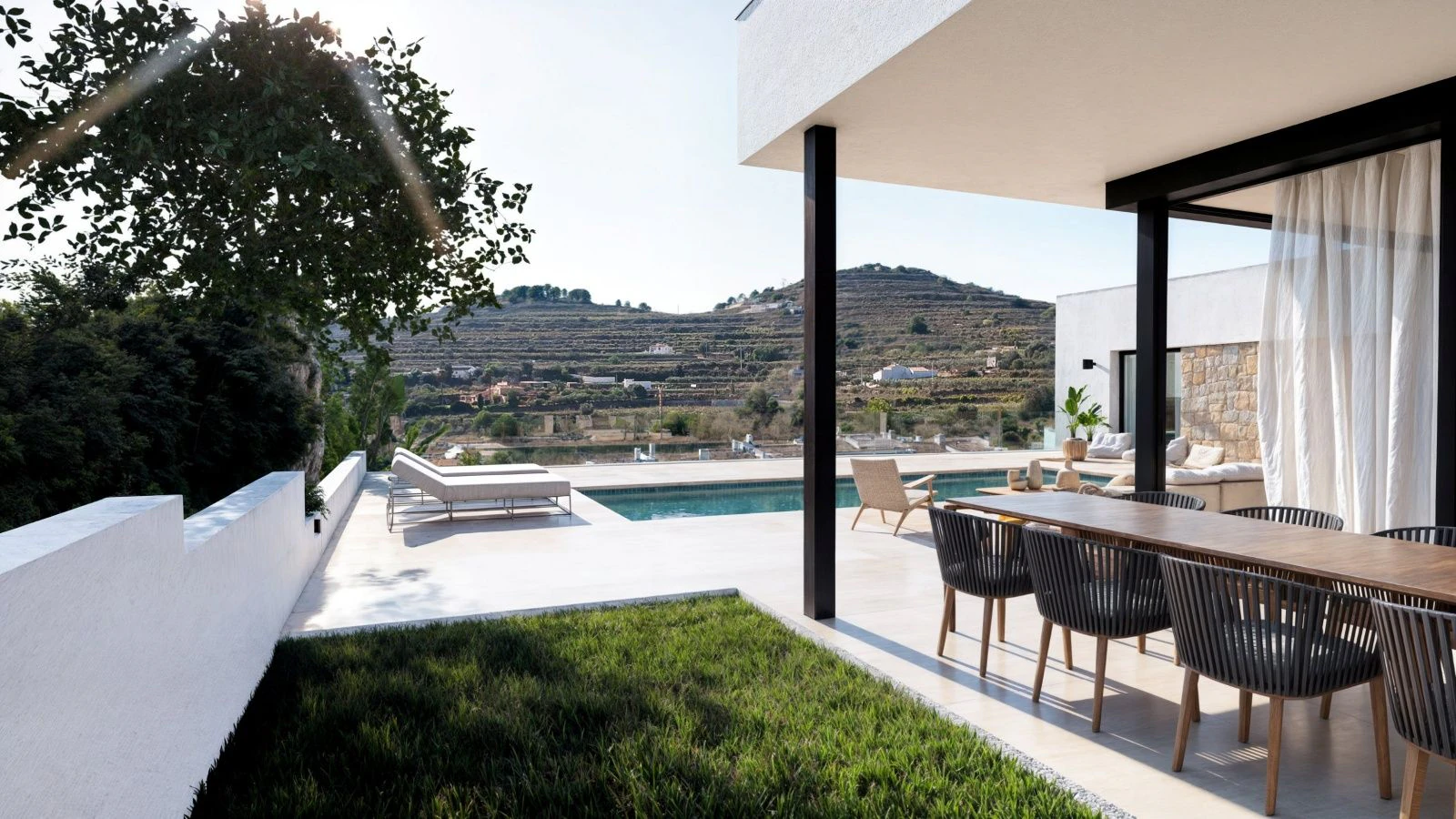 Obra nueva en Benitachell, de estilo moderno y minimalista