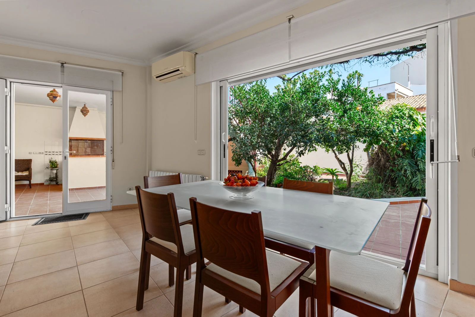 Spectacular village house with a large patio, barbecue, and garage.