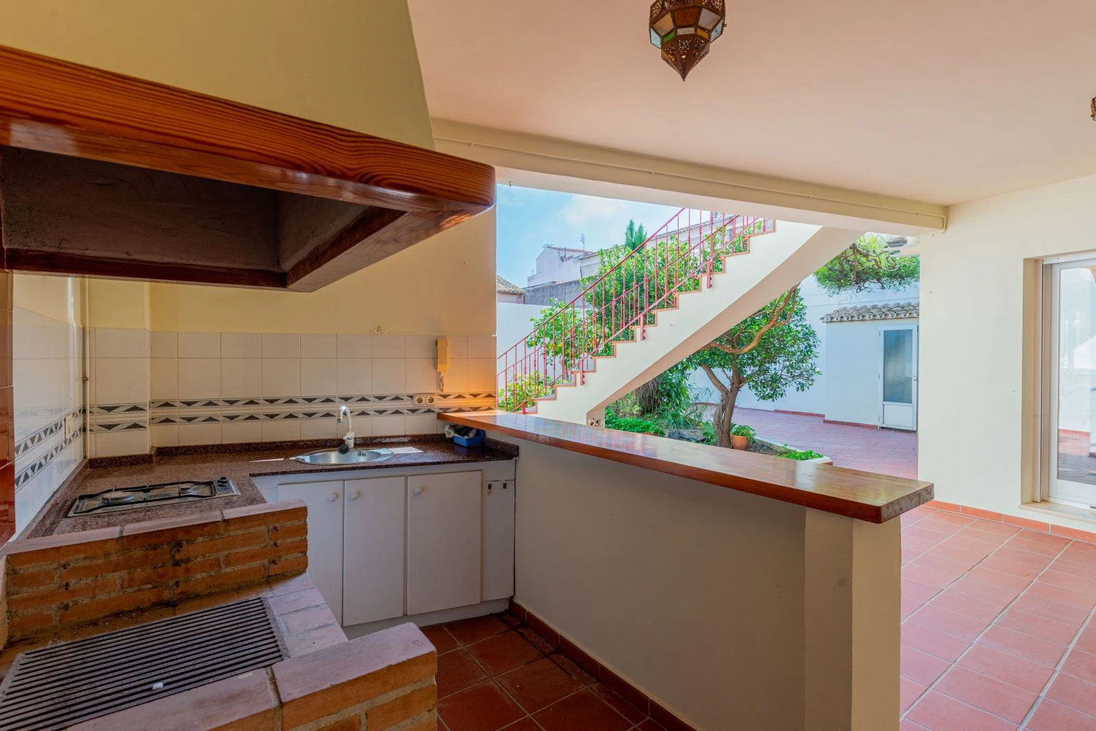 Spectacular village house with a large patio, barbecue, and garage.