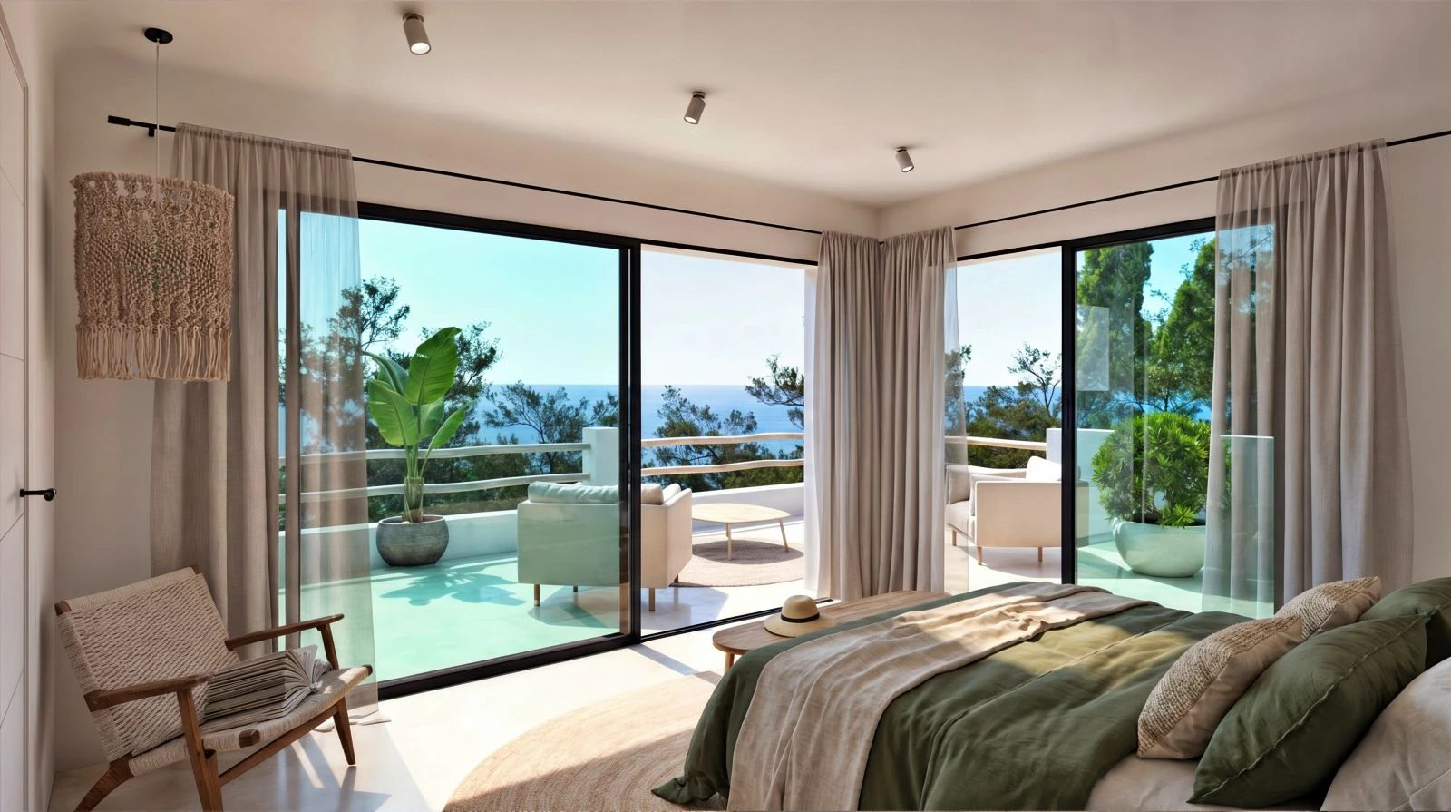 Exclusive modern mediterranean Ibiza-style villa just 100 metres from the beach