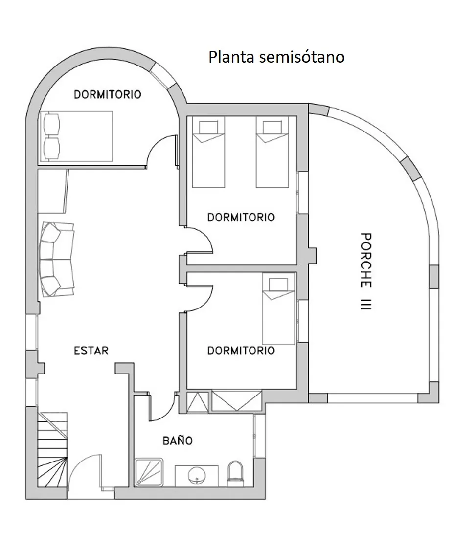 Villa con cinco dormitorios y estudio independiente