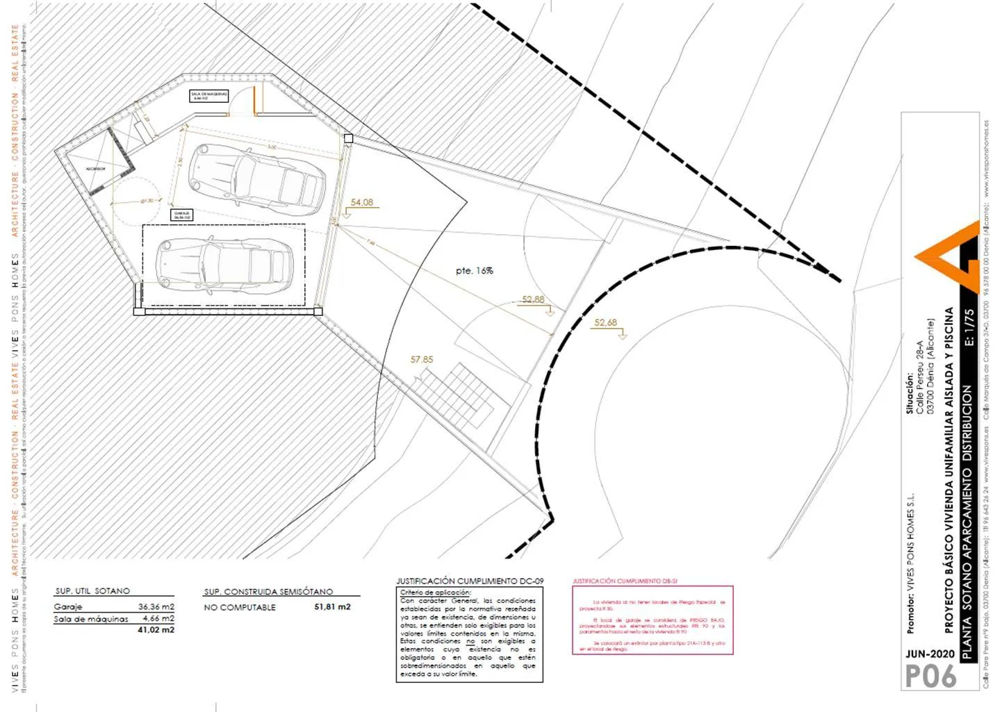Nouveau projet de construction avec vue sur la mer et la montagne à Dénia