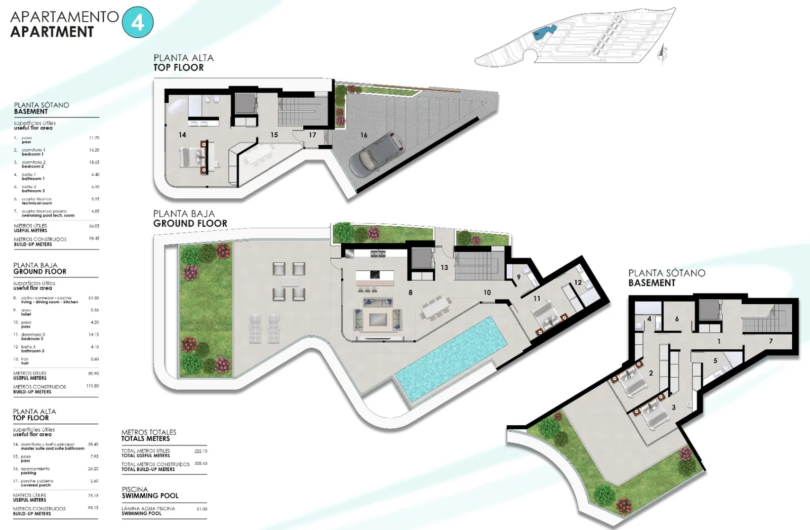 Villas Adosadas Exclusivas con Piscinas Privadas en Bahía Mascarat, Altea