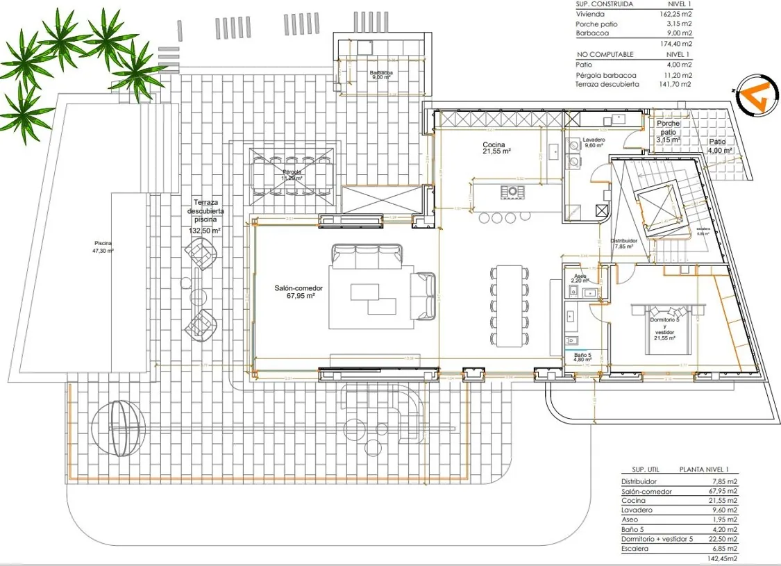 Parcela en Dénia, Las Rotas, con licencia de obra y proyecto para villa moderna