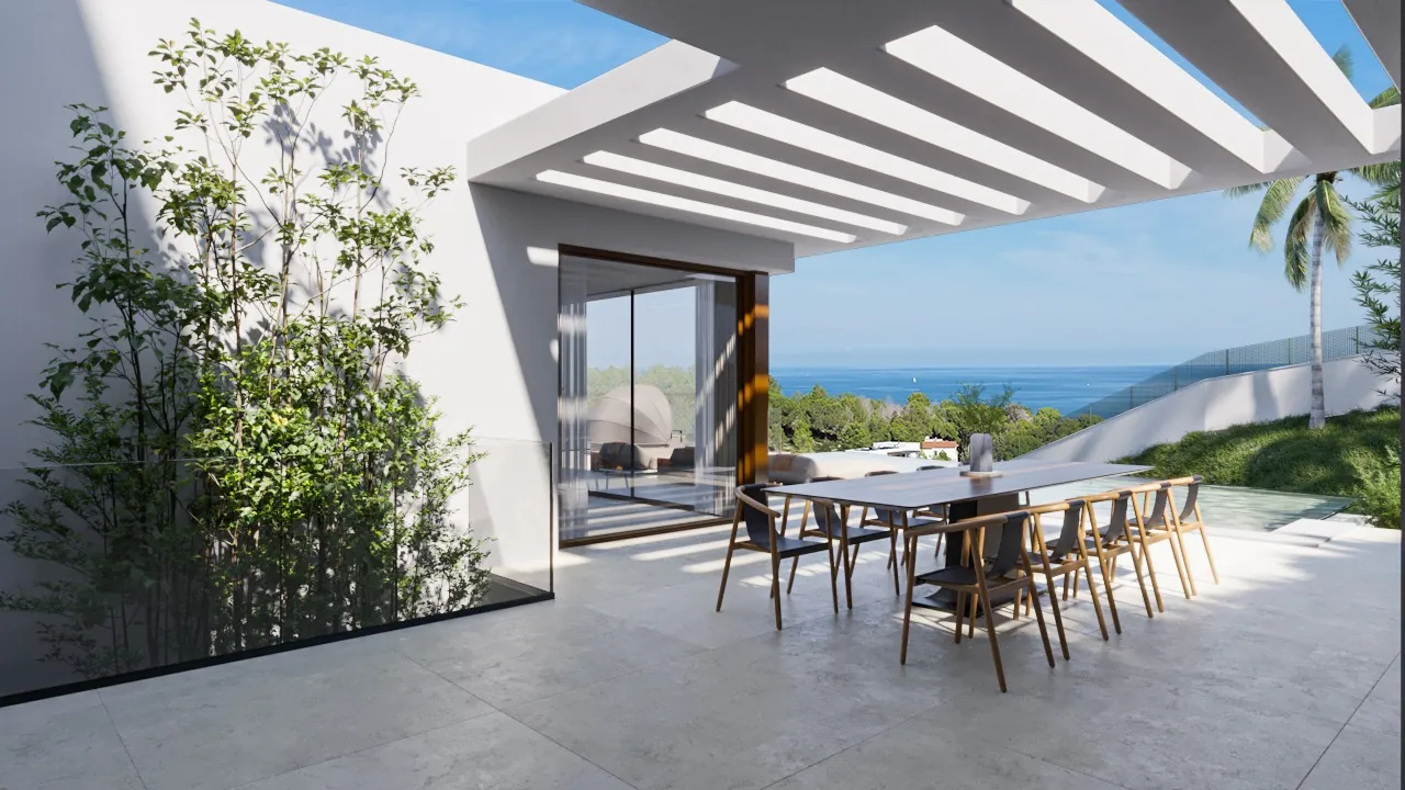 Parcela en Dénia, Las Rotas, con licencia de obra y proyecto para villa moderna