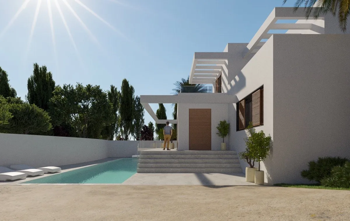 Chalet para reformar en estilo Ibicenco en venta en La Sabatera Moraira, Costa Blanca