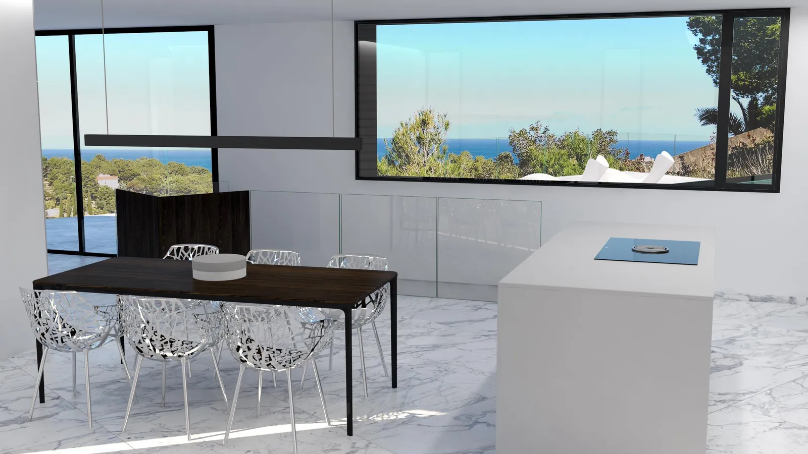 Nouveau projet de construction avec vue sur la mer et la montagne à Dénia
