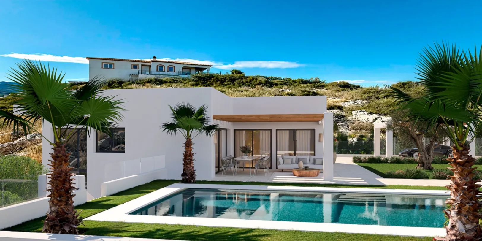 Modern single-family villa under construction in Pedreguer, Costa Blanca
