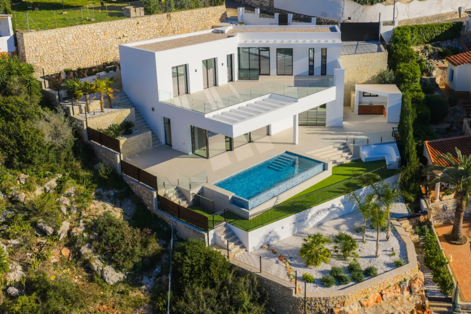 Villa moderna en construcción en La Pedrera, Dénia