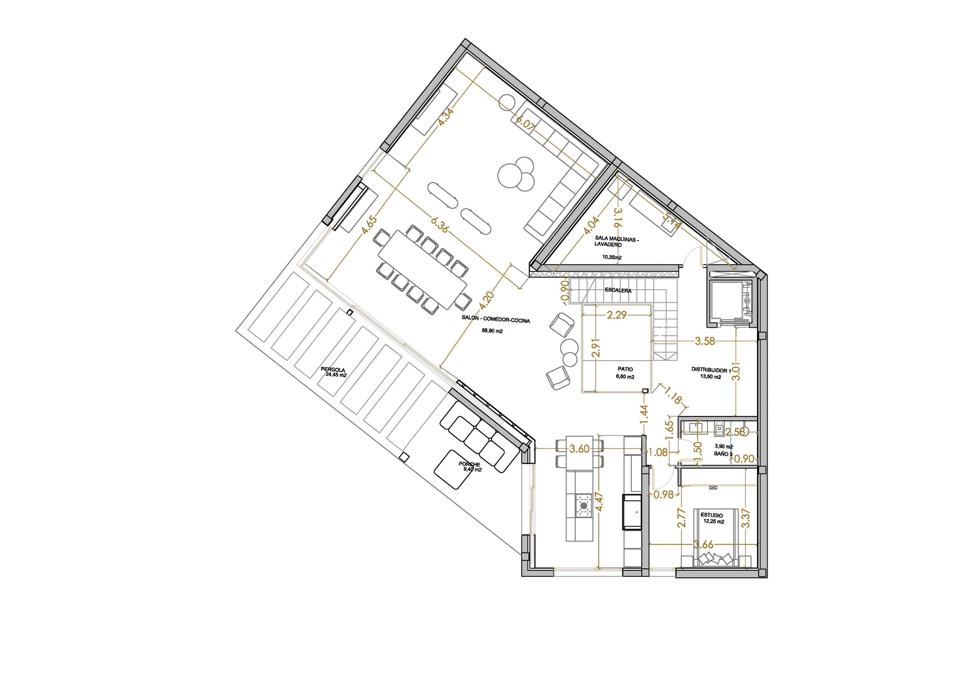 Villa moderna en construcción en La Pedrera, Dénia