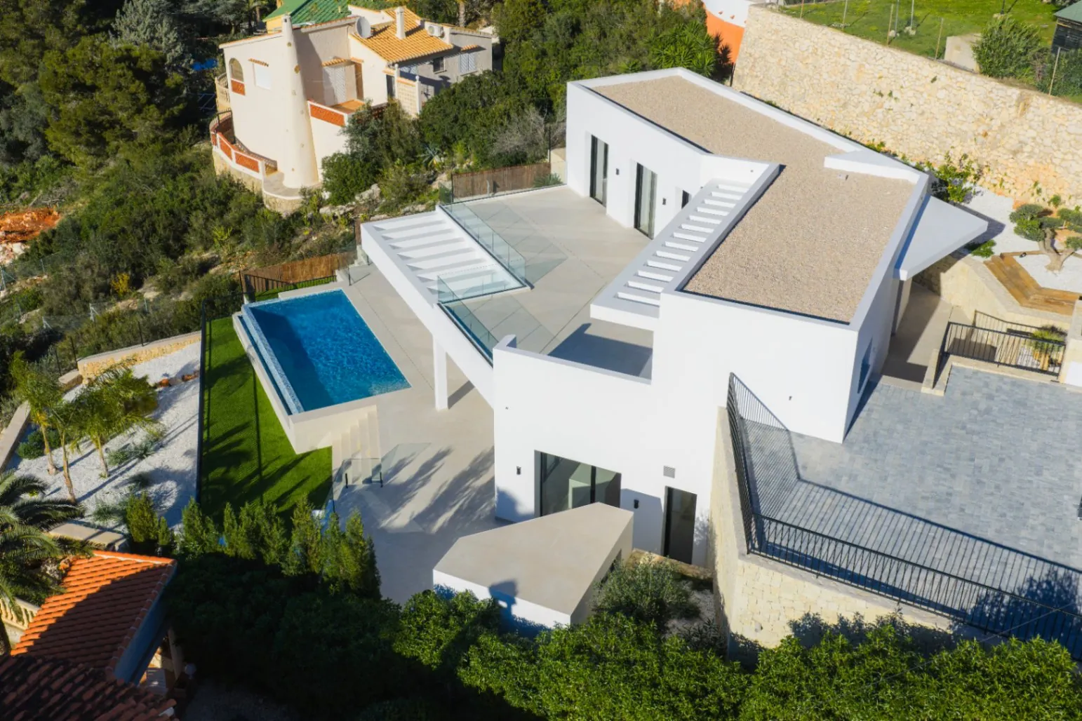 Villa moderna en construcción en La Pedrera, Dénia