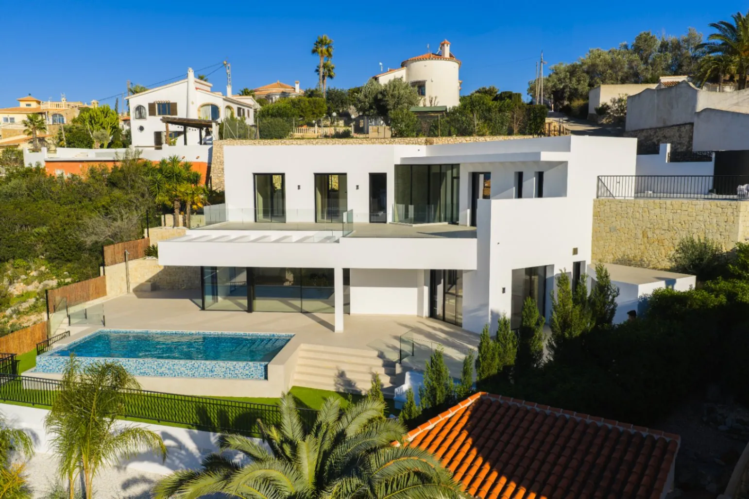 Villa moderna en construcción en La Pedrera, Dénia