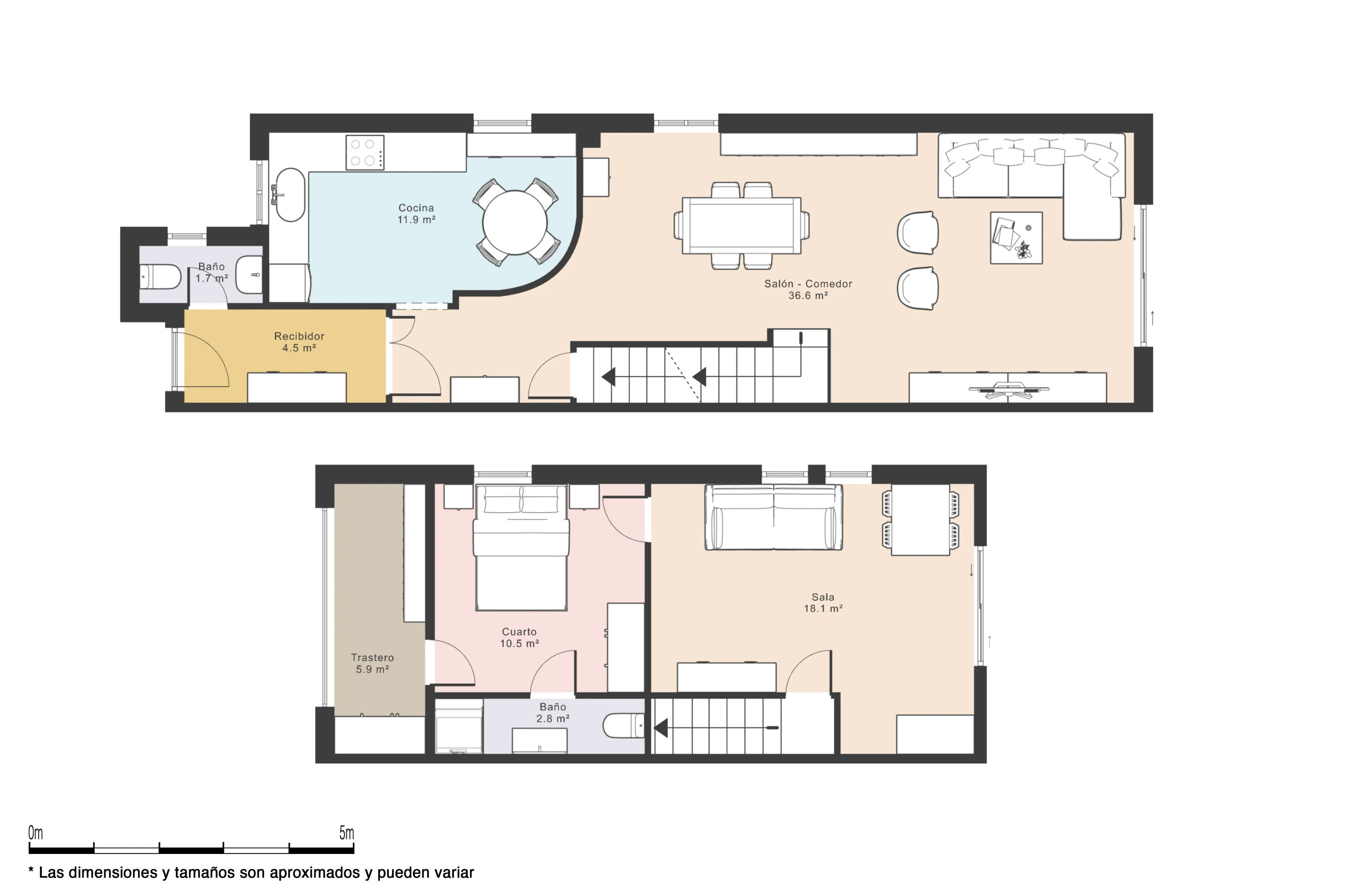 Casa adosada en esquina con apartamento independiente y licencia turística en Vallpineda.