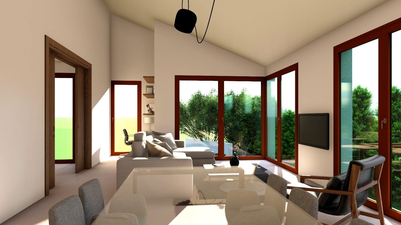 Villa moderna con vistas.