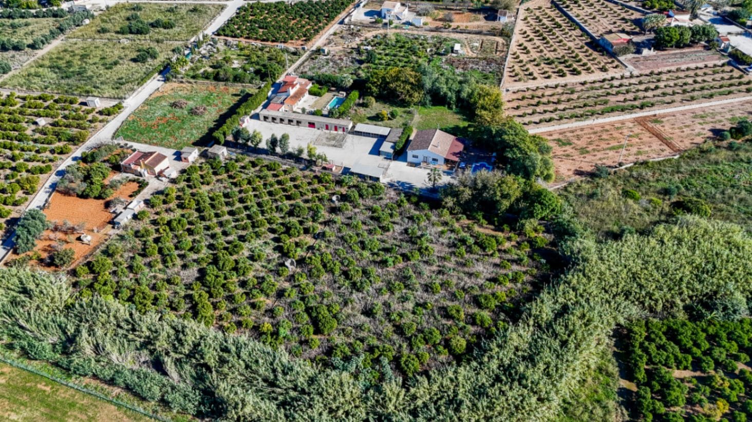 Gran finca rústica compuesta por dos casas y con cuadras para caballos.