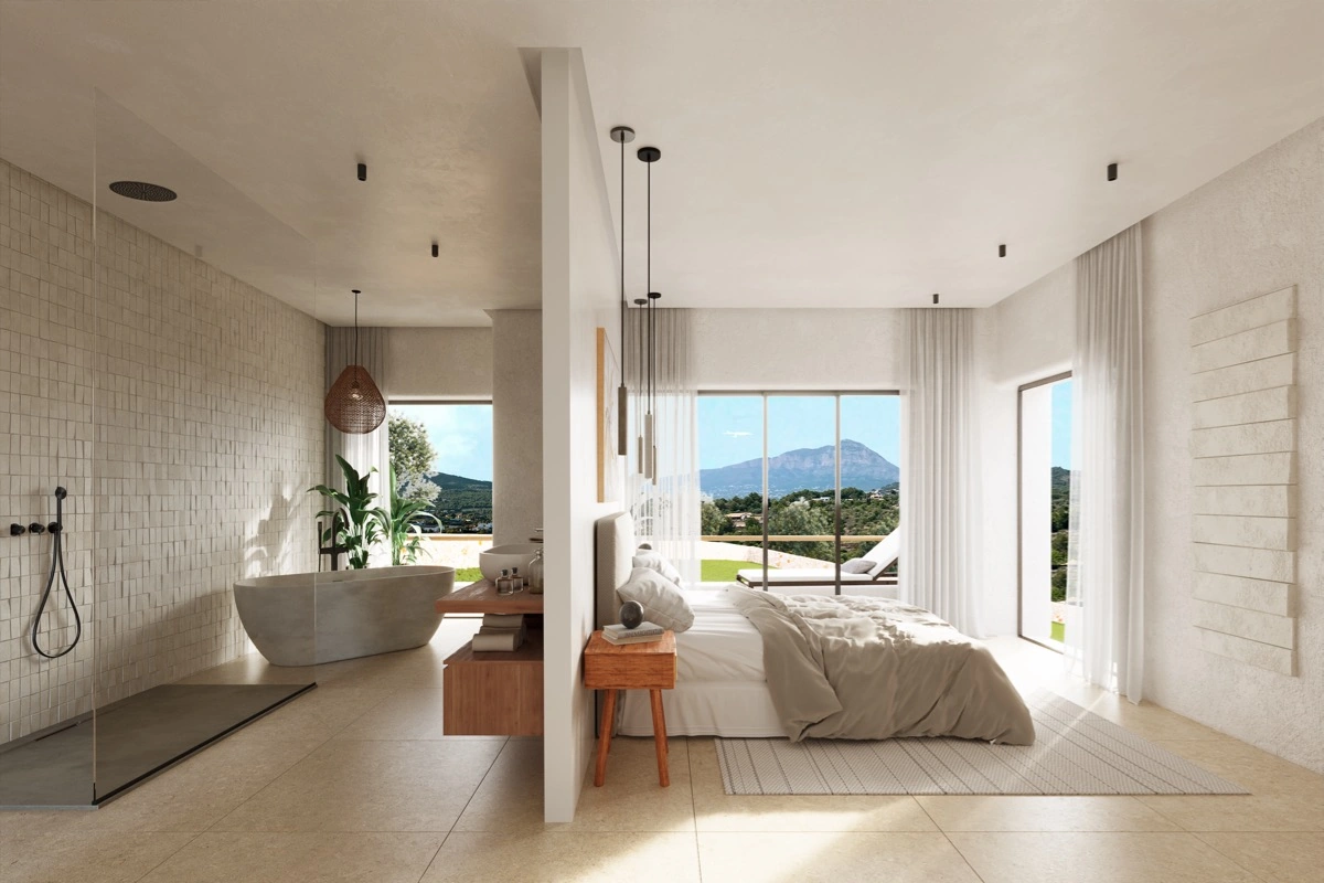 Chalet obra nueva estilo Ibiza en venta en Villes del Vent Jávea, Costa Blanca