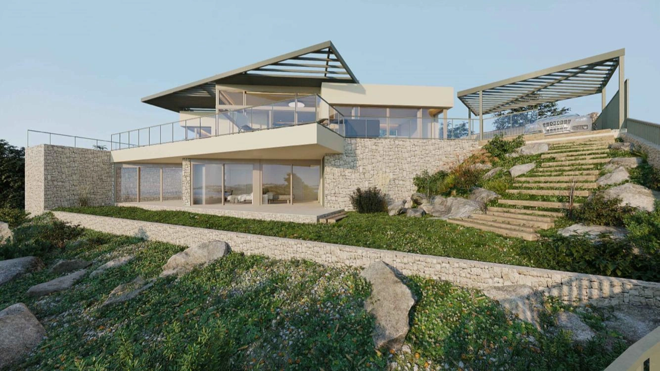 "Montgó House": Proyecto de Autor con Licencia Concedida y Vistas Infinitas en Dénia.