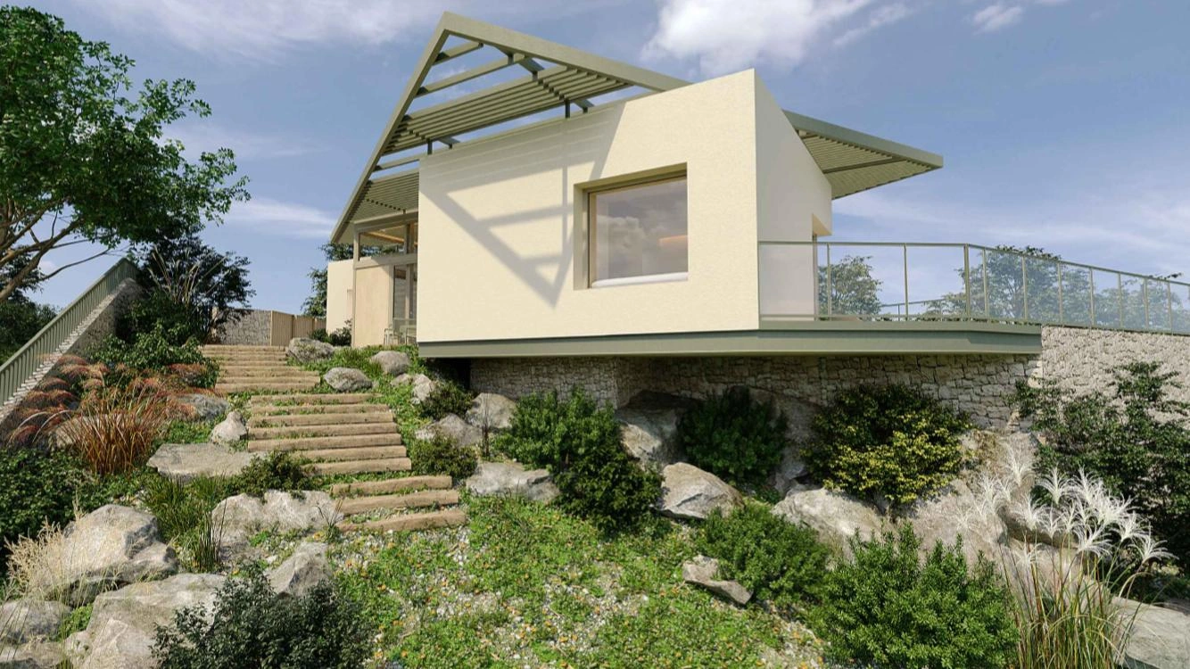 "Montgó House": Proyecto de Autor con Licencia Concedida y Vistas Infinitas en Dénia.