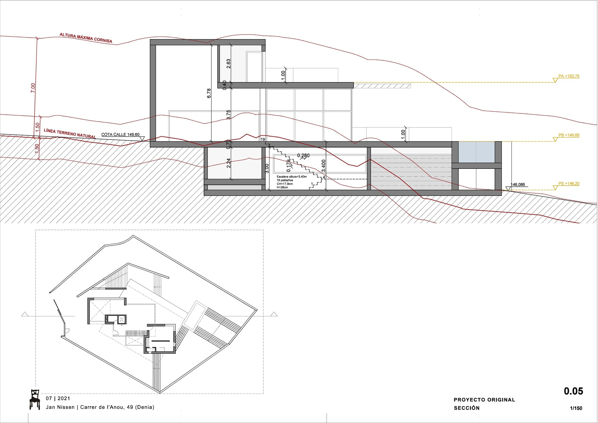 "Montgó House": Proyecto de Autor con Licencia Concedida y Vistas Infinitas en Dénia.