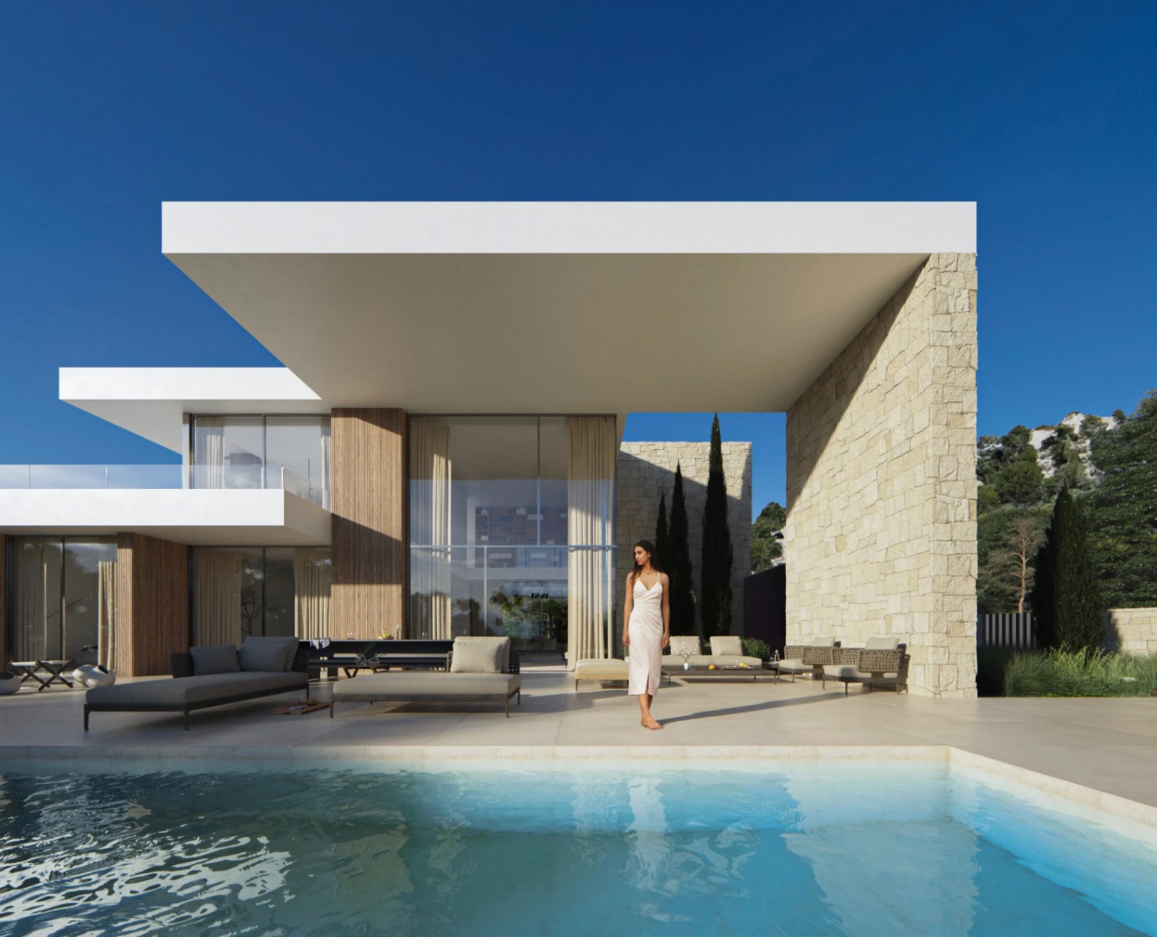 Villa de lujo moderna con vistas al mar en venta en Moraira | Fanadix
