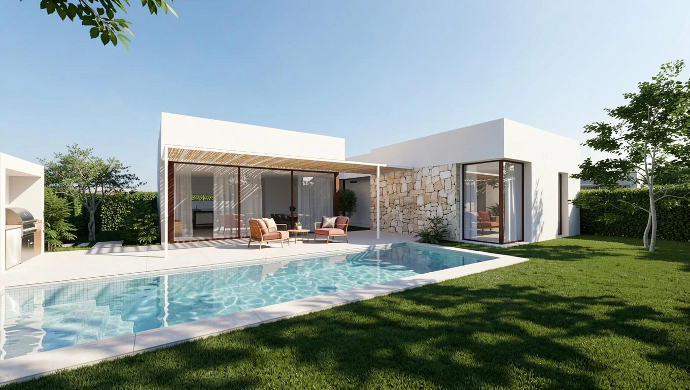 Villa de obra nueva a un paso de la ciudad.