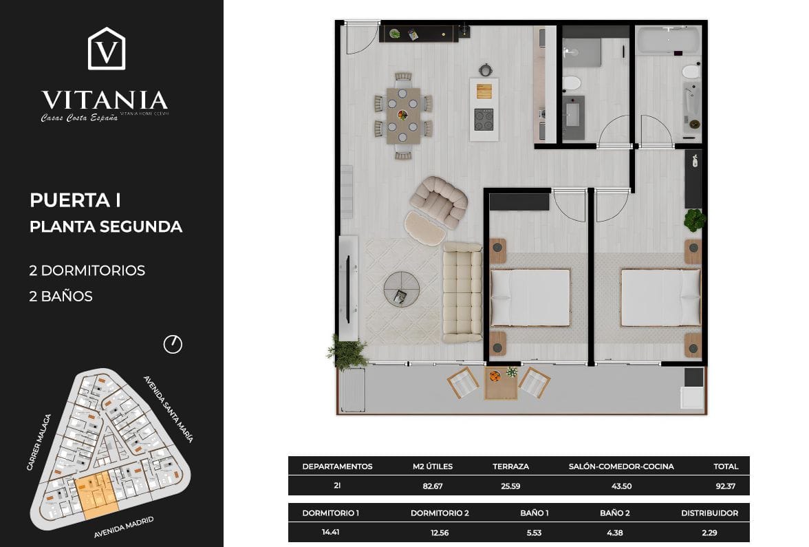 Balcones de Calpe, apartamento de nueva promoción en pleno centro.