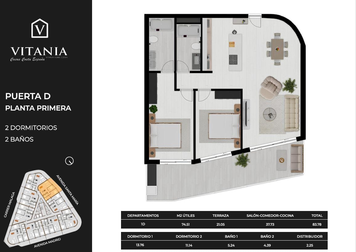 Balcones de Calpe, apartamento de nueva promoción en pleno centro.