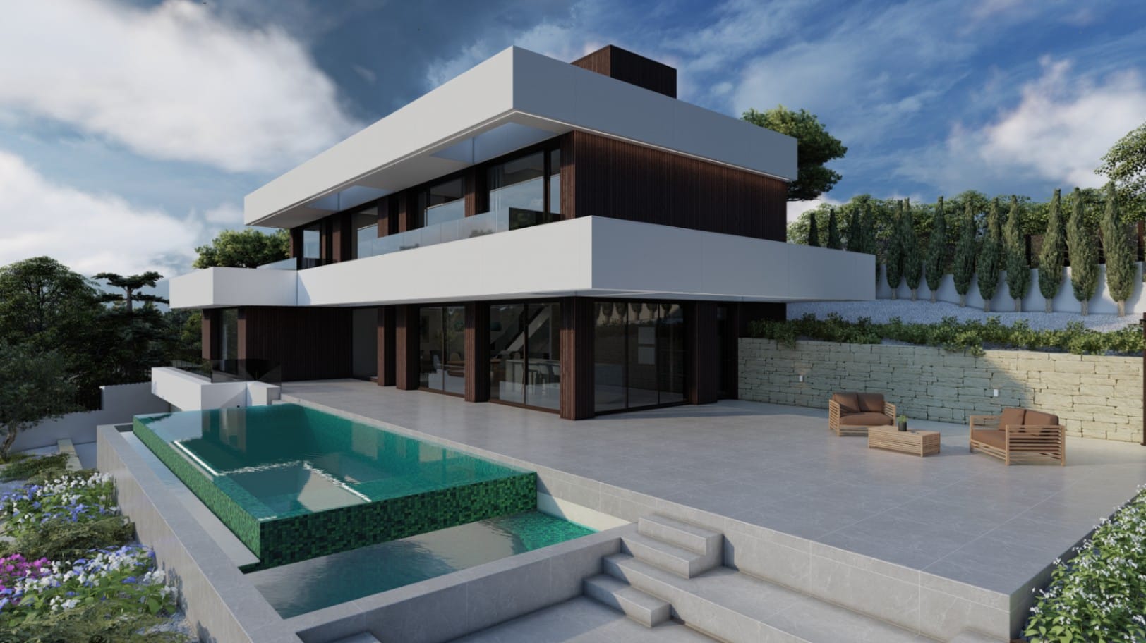 C386 - Impresionante villa en construcción