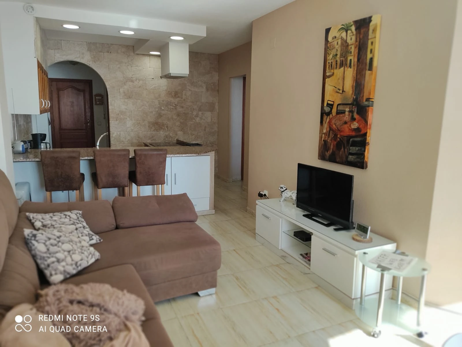 apartamento céntrico con vistas al mar y terraza