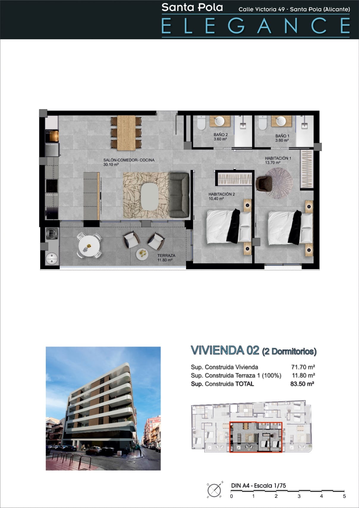 Apartment for Sale in Santa Pola: 2 Bedrooms, 2 Bathrooms