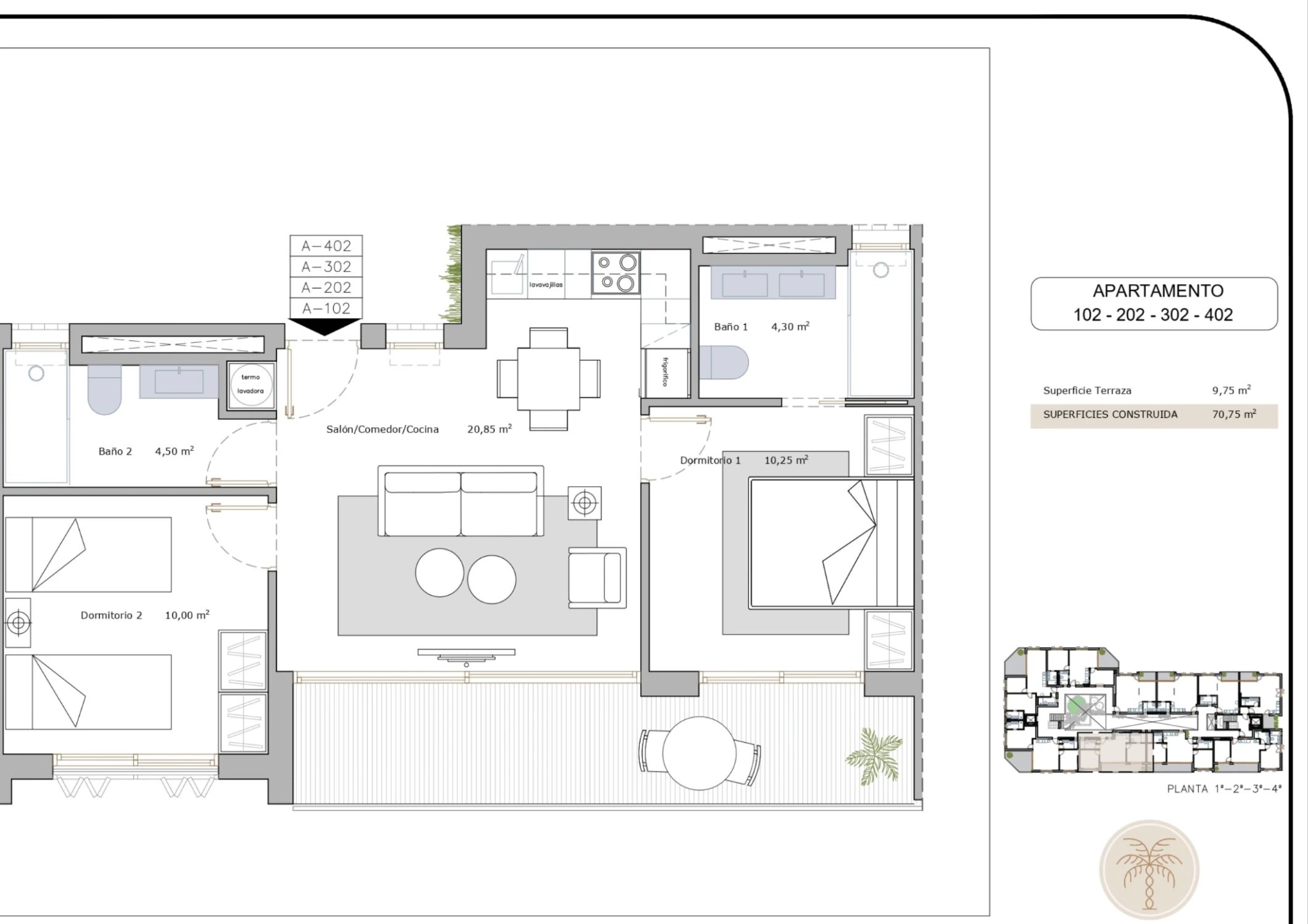 Turistic apartament for sale in San Pedro del Pinatar, 1,2 bedroom.
