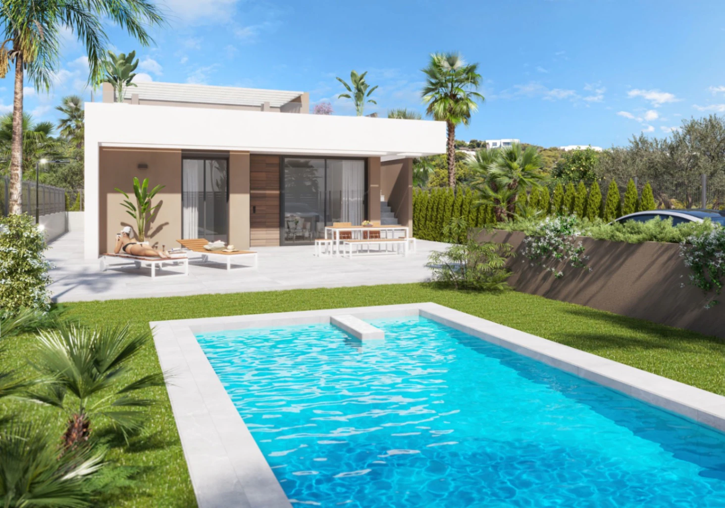 New apartments and villas in the town of Vera, Almeria.