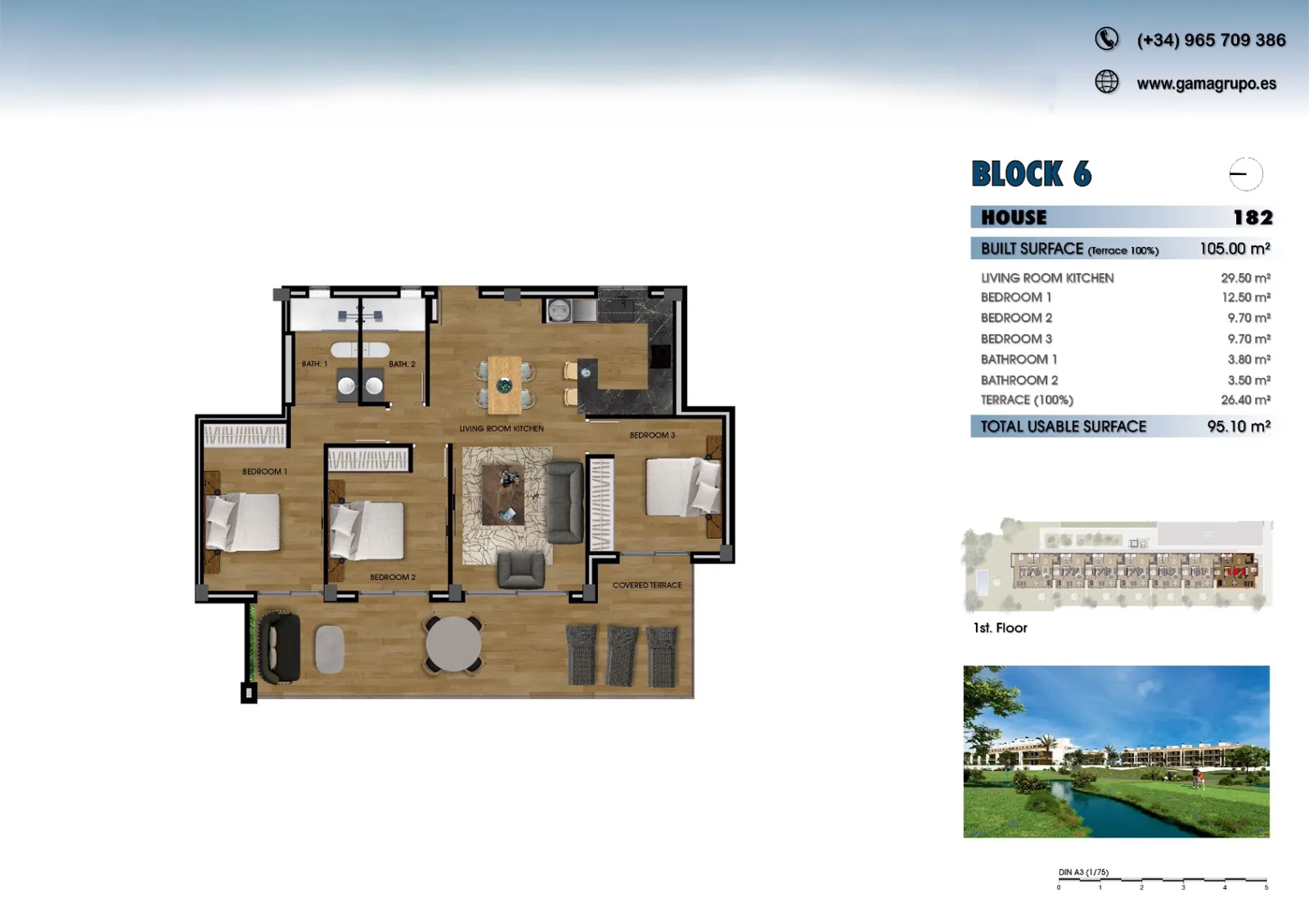 Apartamento de dos habitaciones en Los Alcázares.