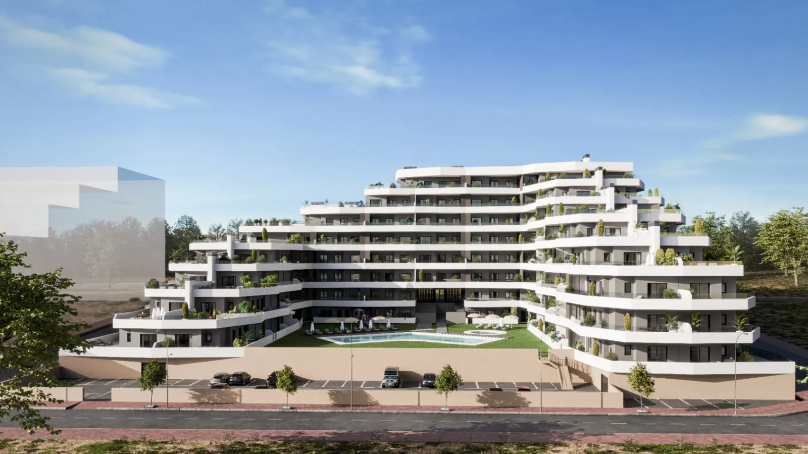 Seventh-floor three-bedroom apartment in San Miguel.
