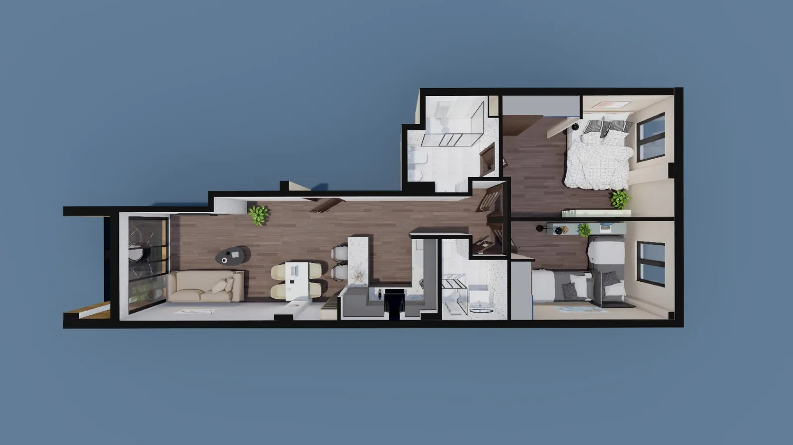 Ático de dos habitaciones en Pilar de la Horadada.