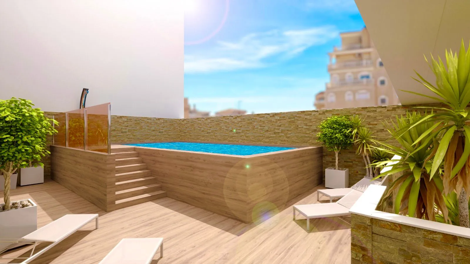 Apartamento de tres habitaciones en Torrevieja.