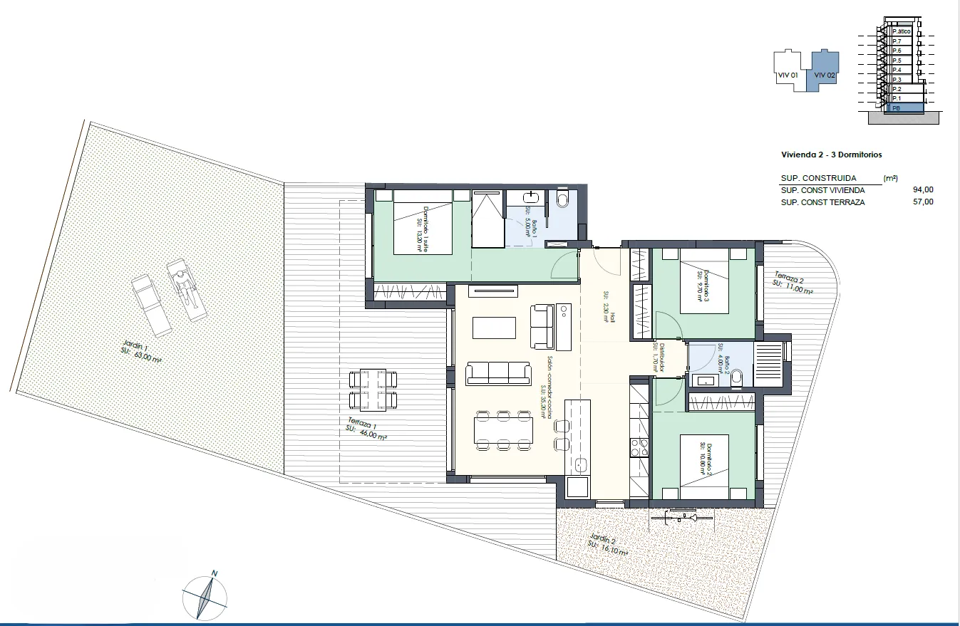 Increíble Apartamento de tres dormitorios en Guardamar del Segura.