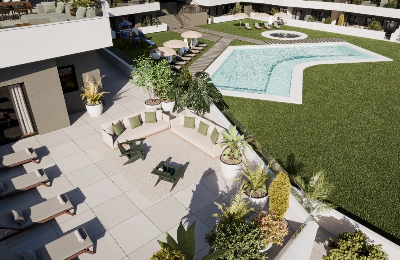 Seventh-floor three-bedroom apartment in San Miguel.