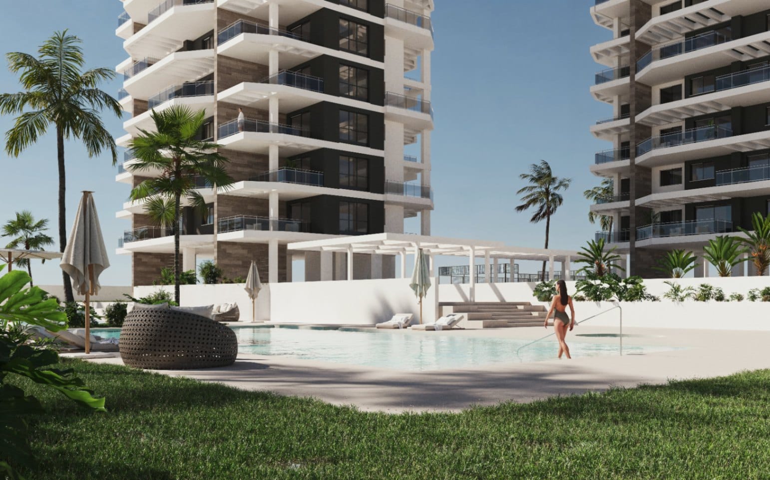 Calpe: Modern nieuwbouw appartement met 3 slaapkamers op wandelafstand van de zee