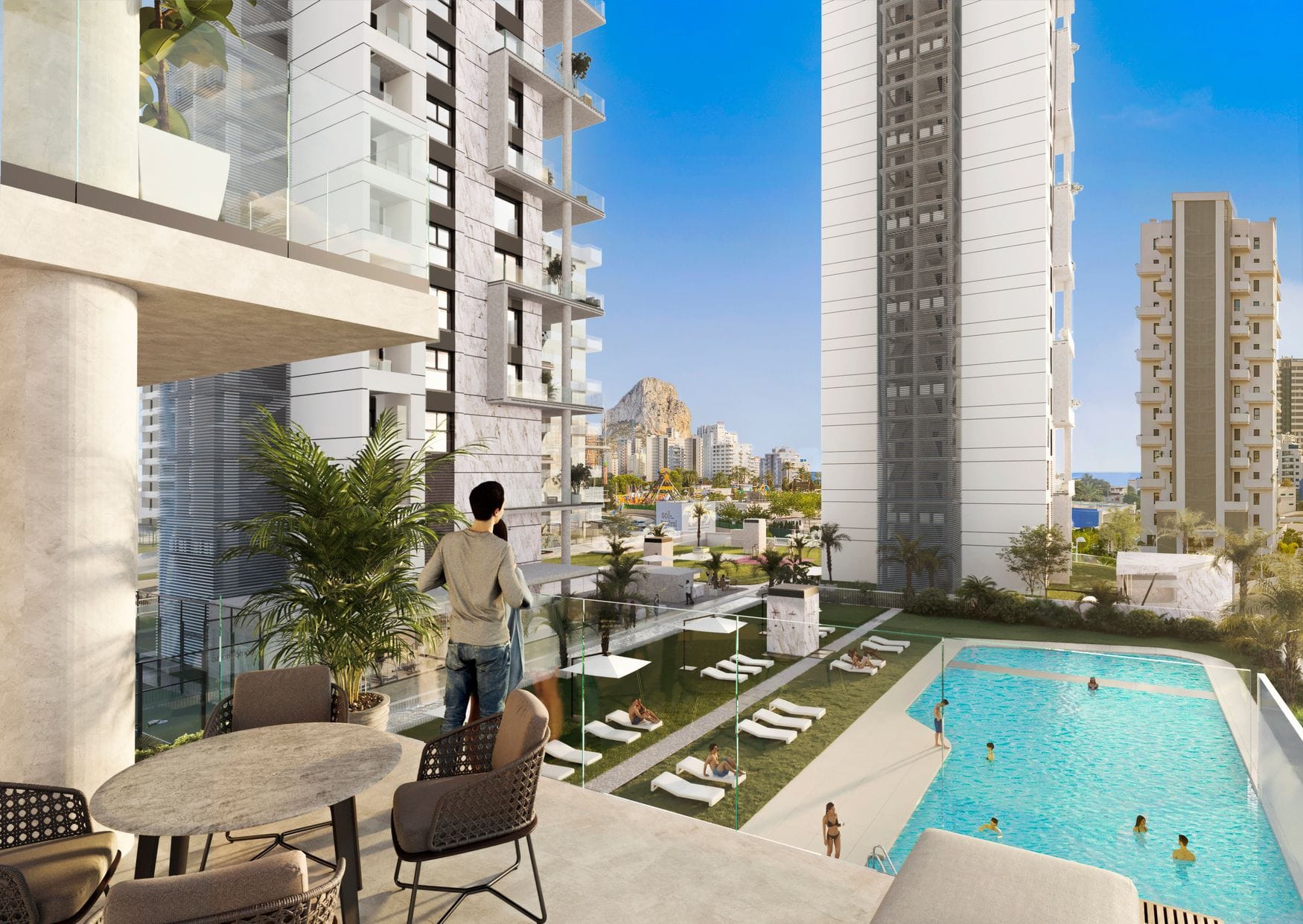 Calpe: Elegant en luxueus nieuwbouw penthouse met open zeezicht