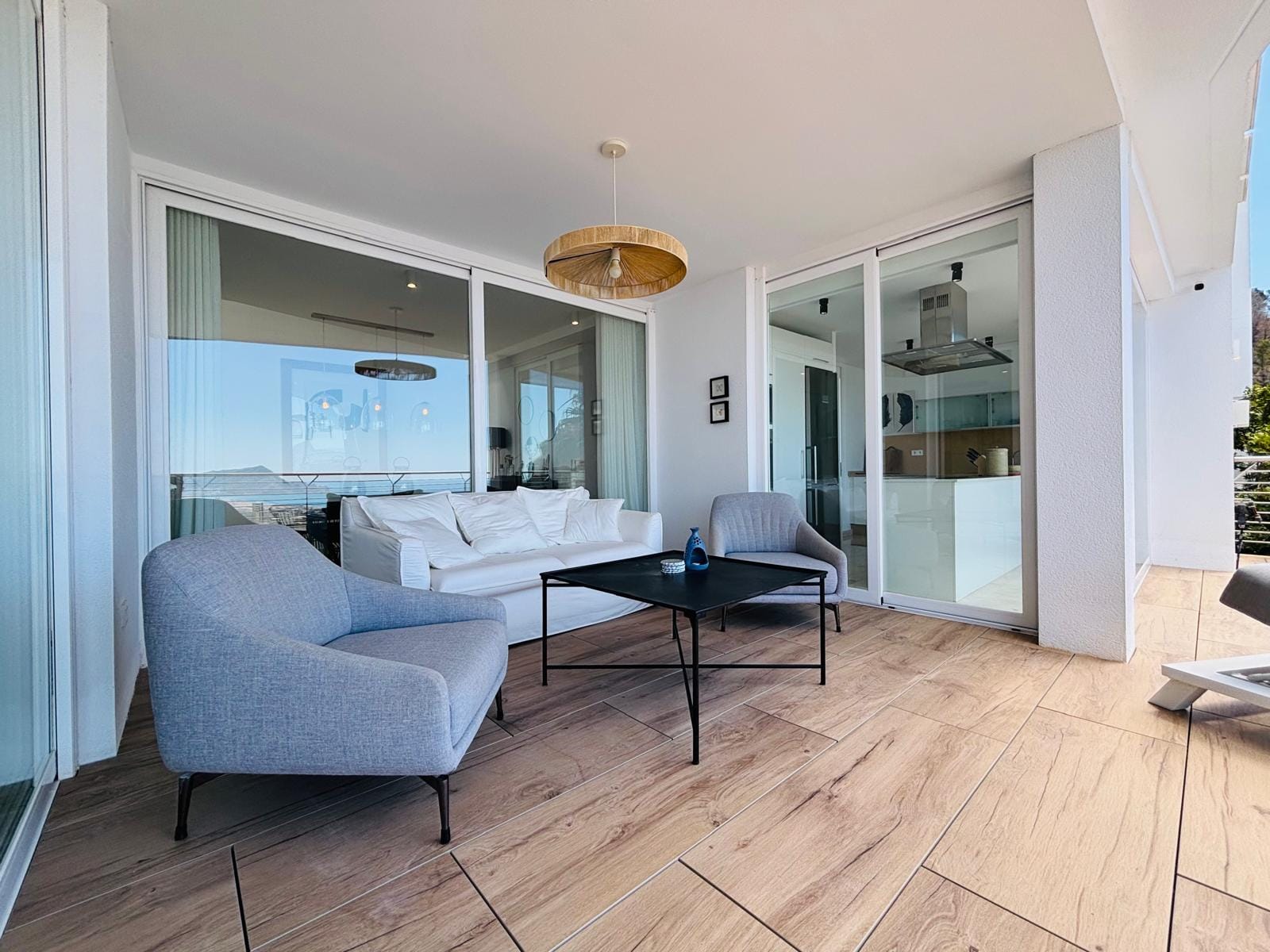 Luxe villa in Altea la Vella met onverbeterlijk uitzicht op de zee en de bergen.