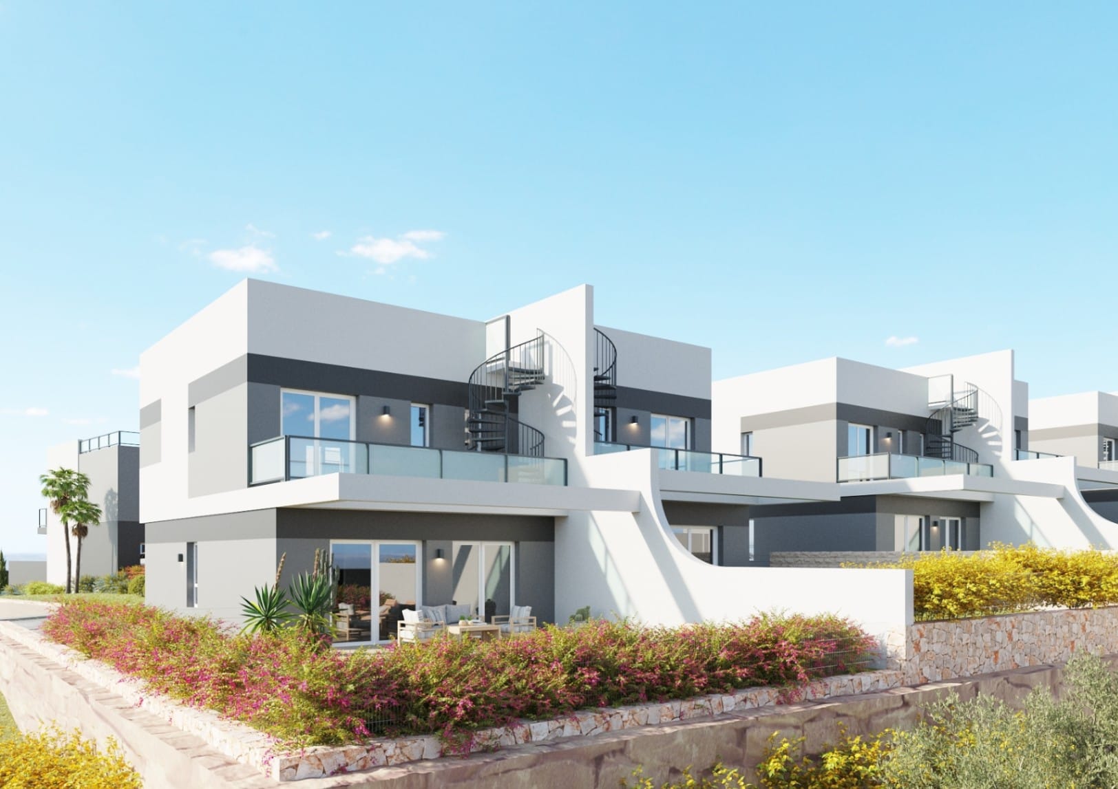 Finestrat: Halfvrijstaande nieuwbouw woningen met zeezicht