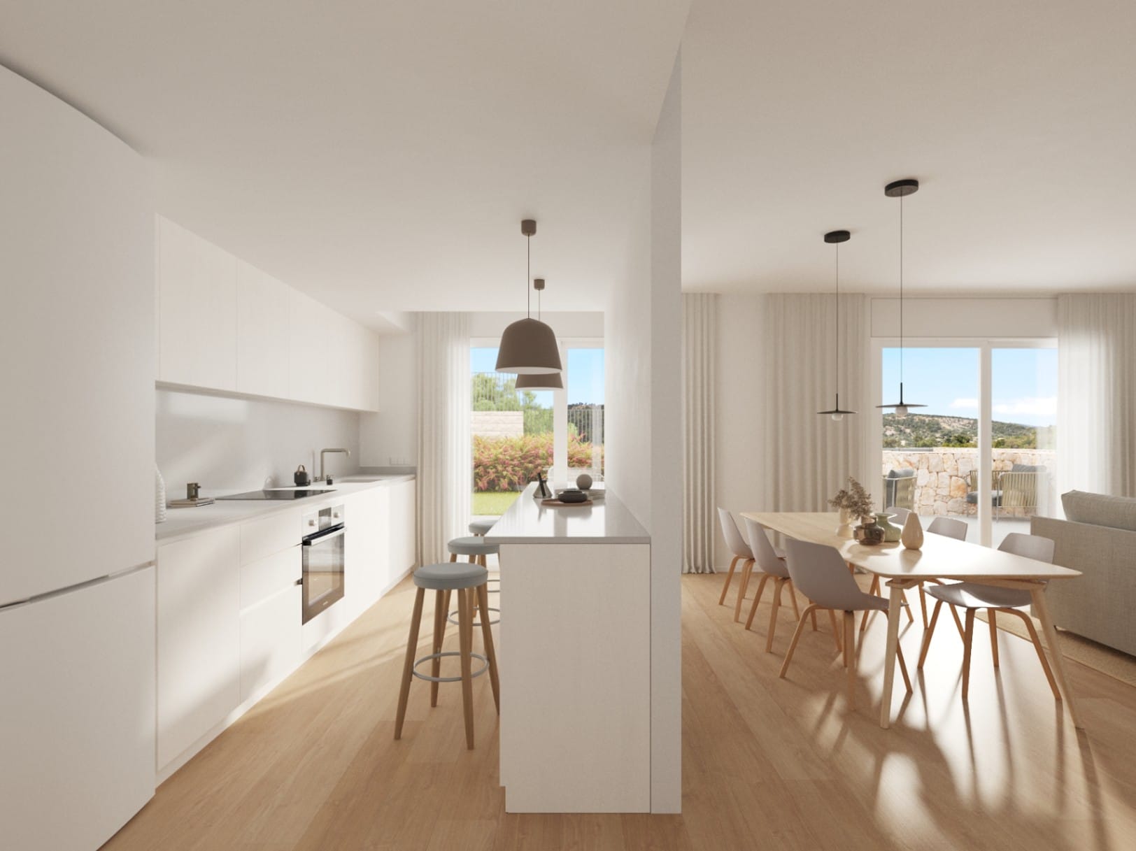 Finestrat: Halfvrijstaande nieuwbouw woningen met zeezicht