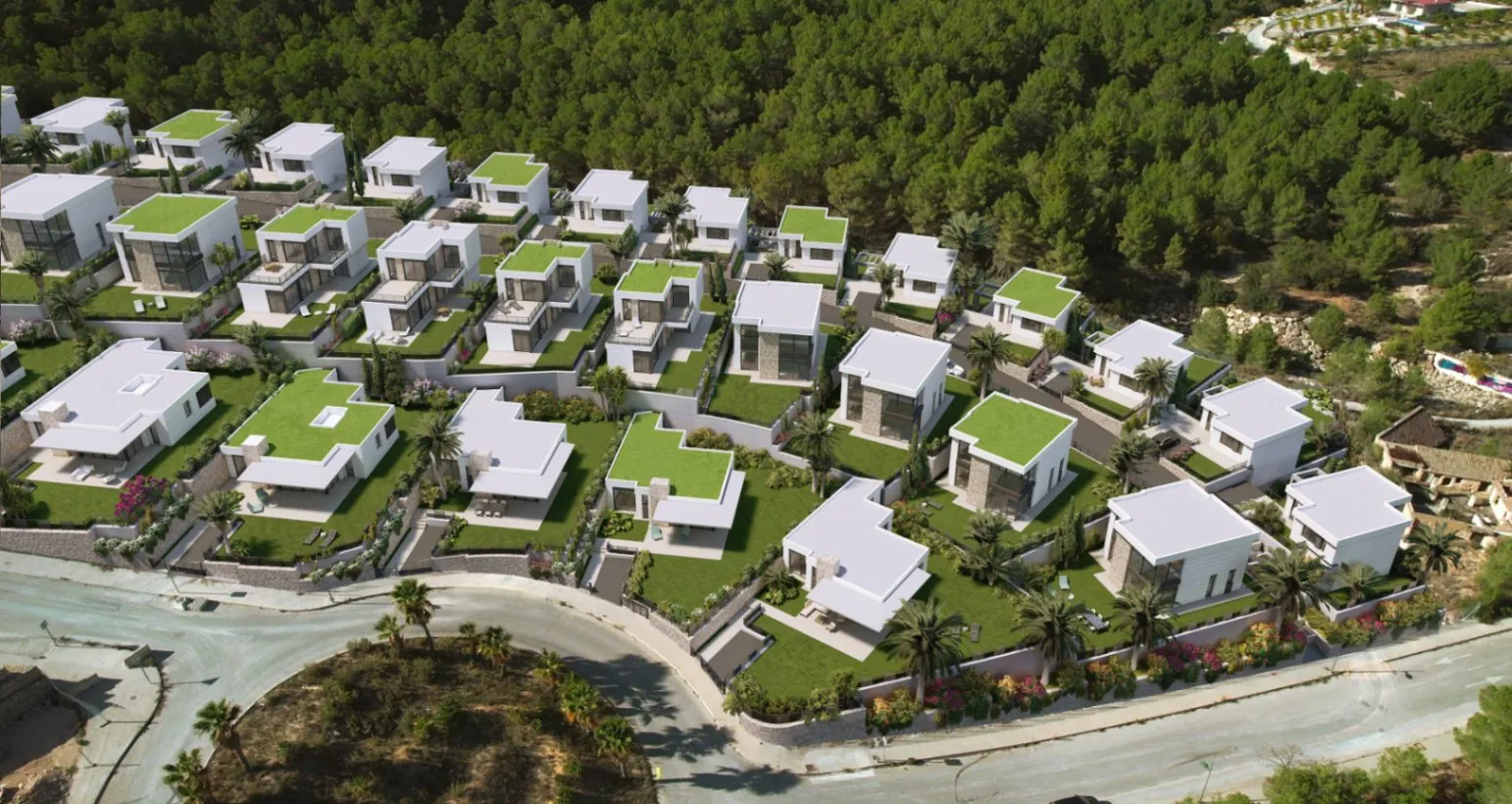 Polop: Nieuwbouw villa's met prachtig panoramisch zicht